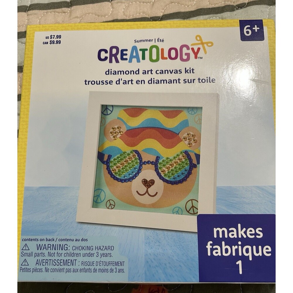 Creatology Summer Diamond Art Canvas Kit Makes 1, Age 6+ (MPN 19034)